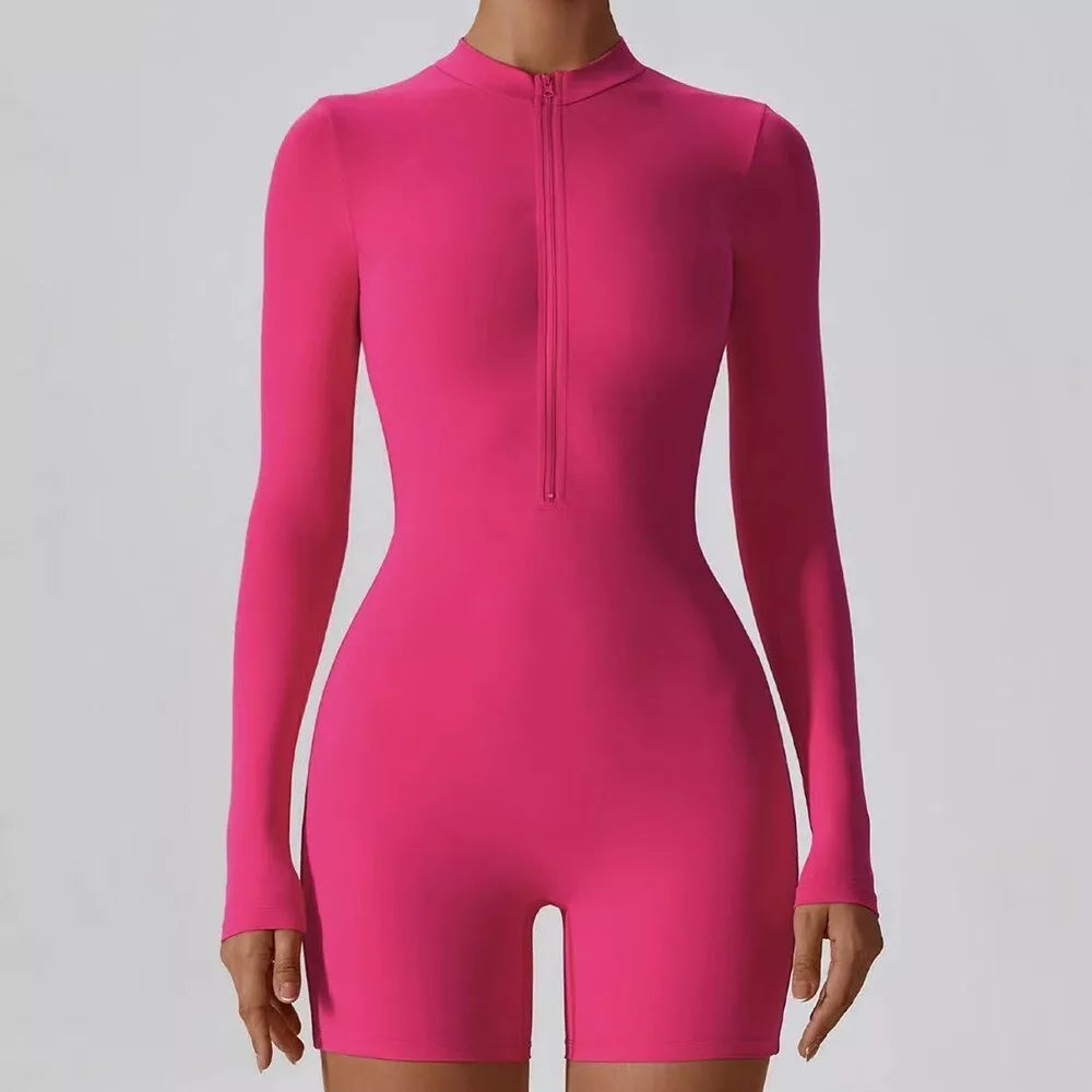 Long Sleeve Workout Tracksuit Zipper