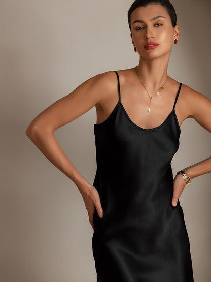 Solid Color Short Slip Dress
