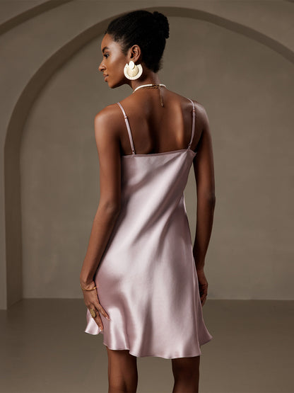 Solid Color Short Slip Dress