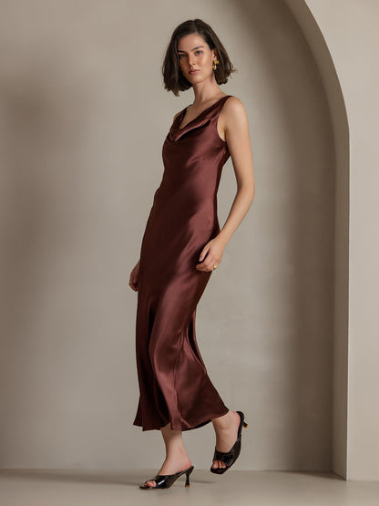 Cowl Neck Slip Long Dress