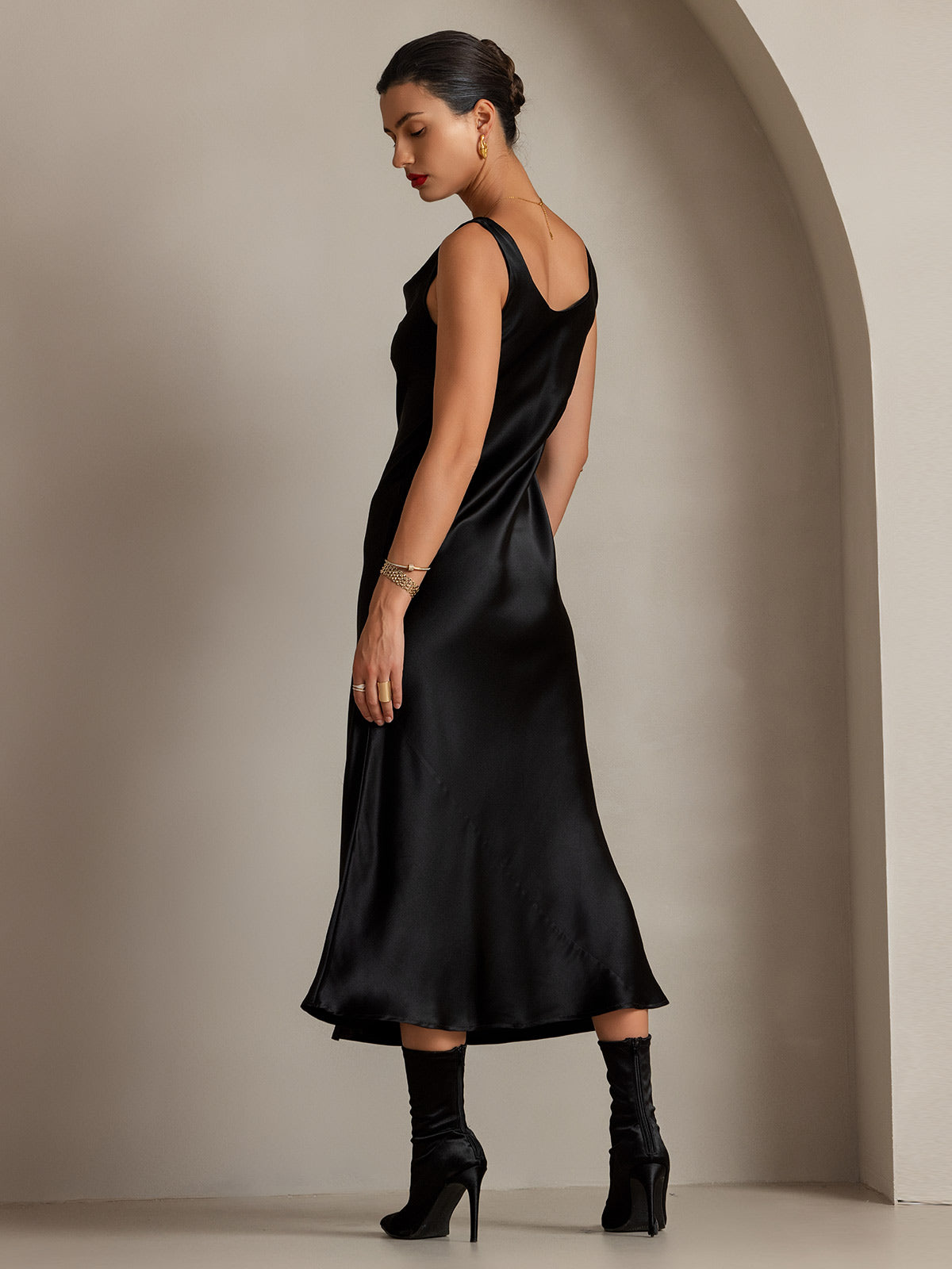 Cowl Neck Slip Long Dress