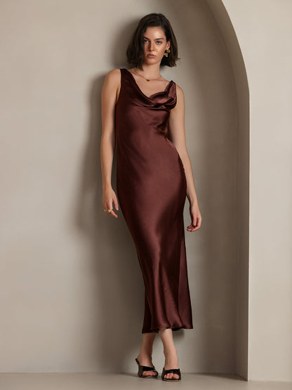 Cowl Neck Slip Long Dress