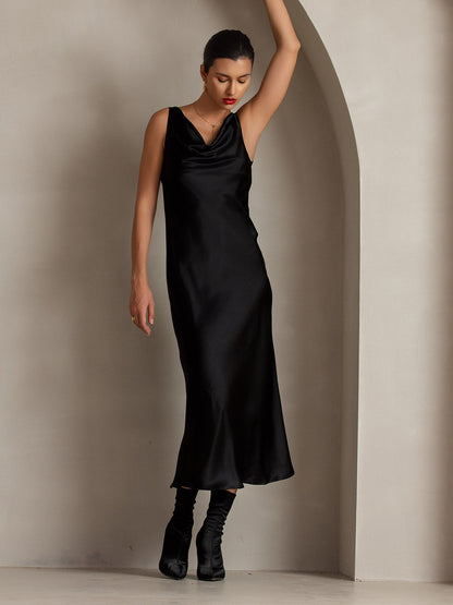 Cowl Neck Slip Long Dress