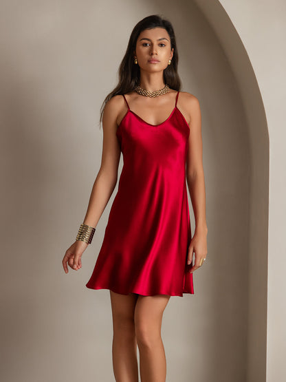 Solid Color Short Slip Dress