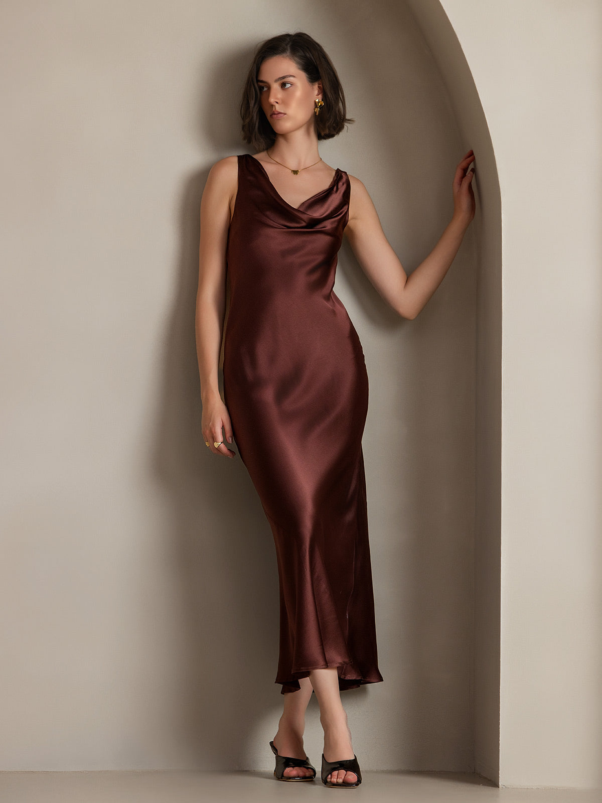 Style ™ | Cowl Neck Slip Long Dress