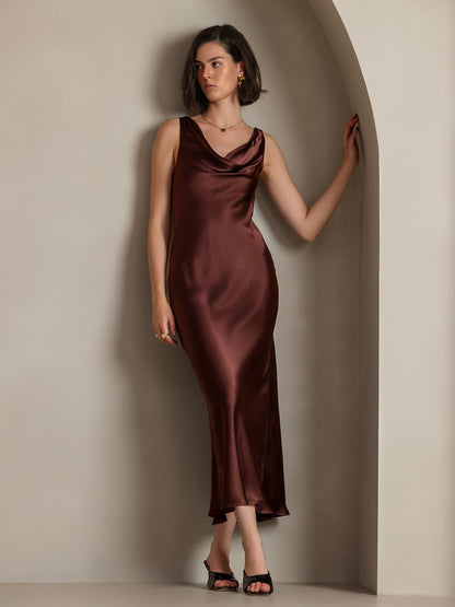 Cowl Neck Slip Long Dress