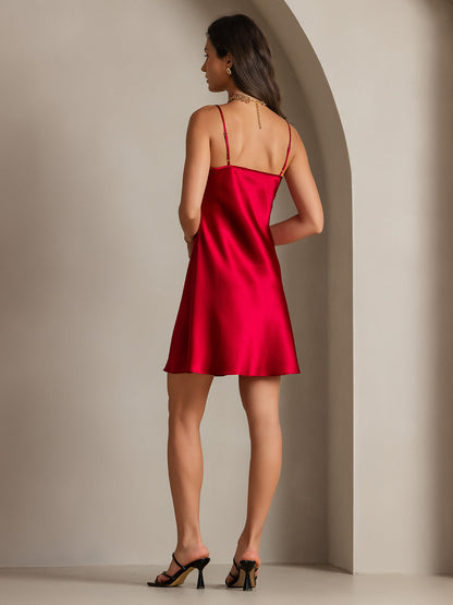 Solid Color Short Slip Dress