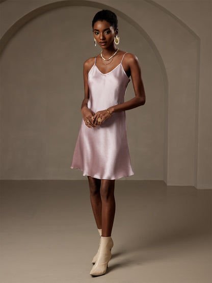 Solid Color Short Slip Dress