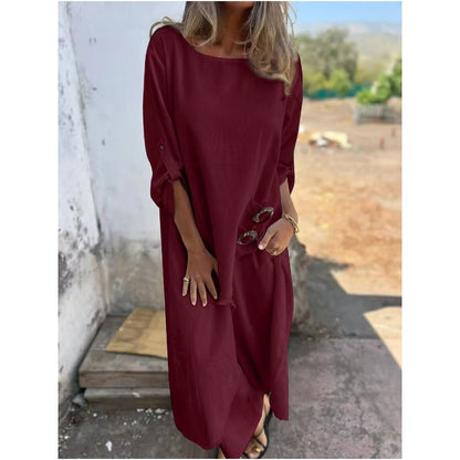 Elegant Women's Cotton & Linen Outfit (2-Piece Set)