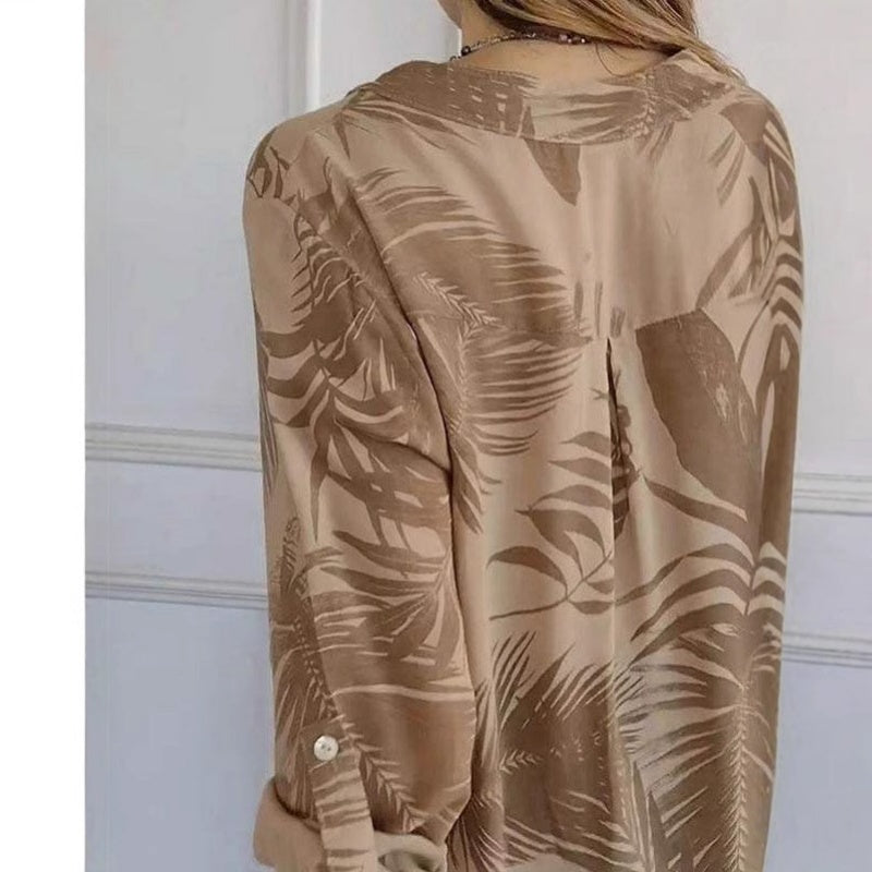 Trendy V-neck Printed Top for Women